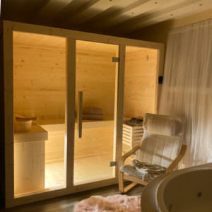 SAUNA DA INTERNO IN ABETE