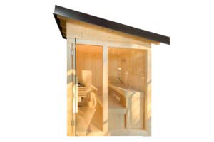 SAUNA YOUNG DA ESTERNO CON TETTO INCLINATO