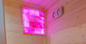 PARTICOLARI INTERNI DELLA SAUNA