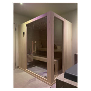 SAUNA INDOOR CON VETRO PANORAMICO
