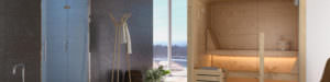 SAUNA DA INTERNO IN LEGNO CON VETRATA MOD. NAYURE