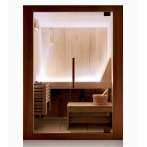 SAUNA INDOOR CON VETRO PANORAMICO