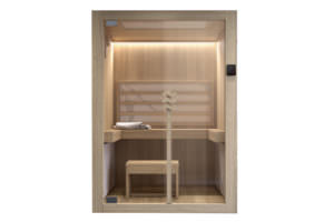 SAUNA INFRAROSSI IN LEGNO CON VETRATA UNICA