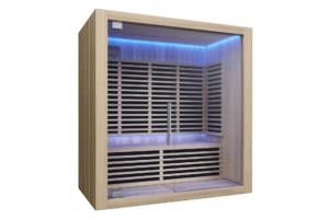 SAUNA A INFRAROSSI IN LEGNO CON PORTA IN VETRO