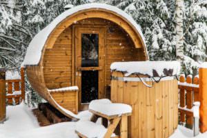 SAUNA DA ESTERNO IN LEGNO DI ABETE
