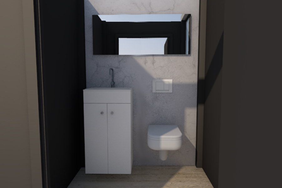 PARTICOLARI INTERNI DI CASETTE BAGNO DA ESTERNO