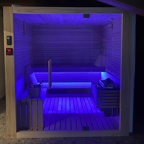 SAUNA KAZAKISTAN DA INTERNO IN LEGNO DI PERO E OKUME'