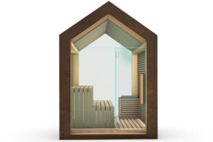 SAUNA OUTDOOR CON TETTO A 2 FALDE