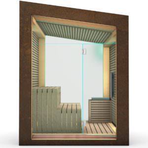 SAUNA DA ESTERNO IN LEGNO KORTEN SPA OUTDOOR IN LEGNO DAL DESIGN ACCATTIVANTE