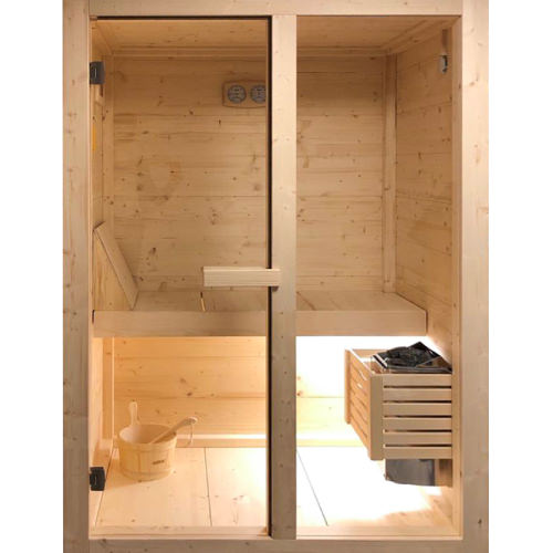 CABINA SAUNA IN LEGNO DI ABETE CON VETRATA PANORAMICA INDOOR