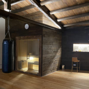 SAUNA IN AGED WOOD