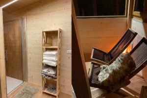 PARTICOLARI INTERNI DELLE CASETTE IN LEGNO PER L'ESTERNO