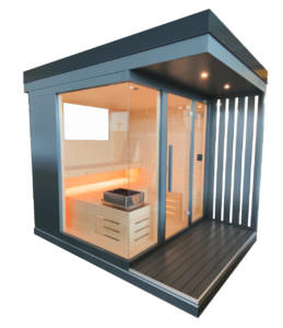 Finnish spruce outdoor sauna