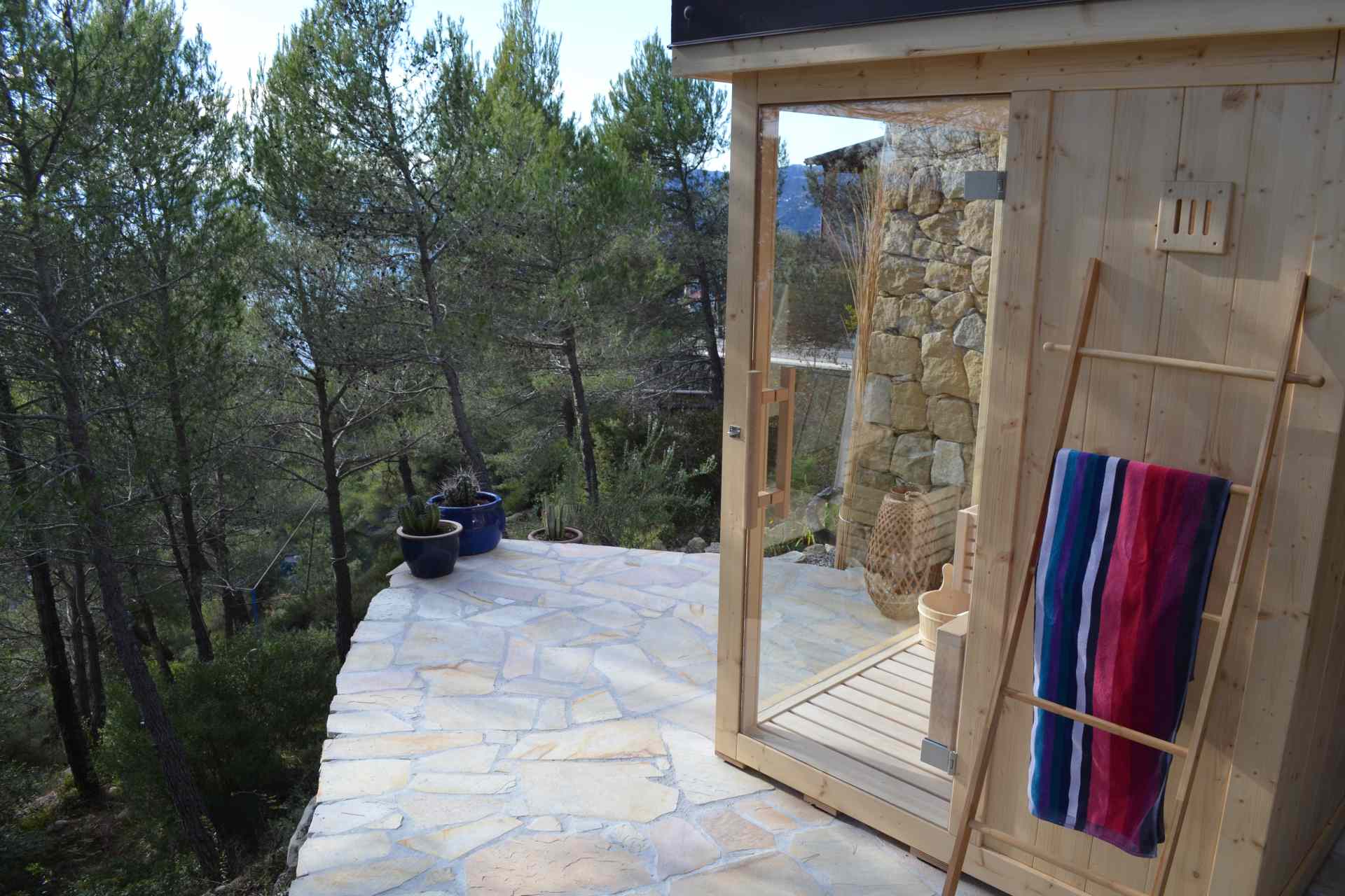 CABINA SAUNA OUTDOOR IN LEGNO DI ABETE