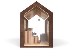 SAUNA OUTDOOR CON TETTO A 2 FALDE