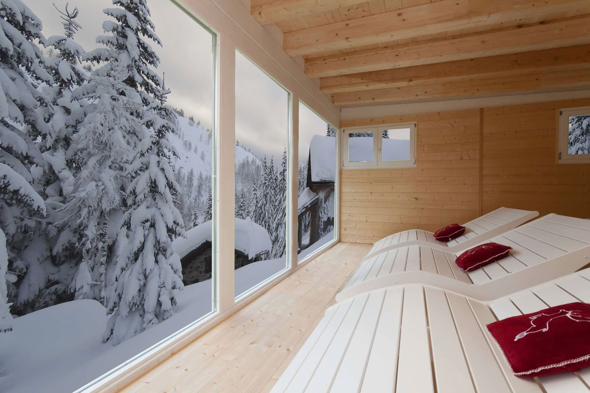 LETTINO PER SPA IN LEGNO DI ABETE LETTINO DA ESTERNO IDEALE PER SPA